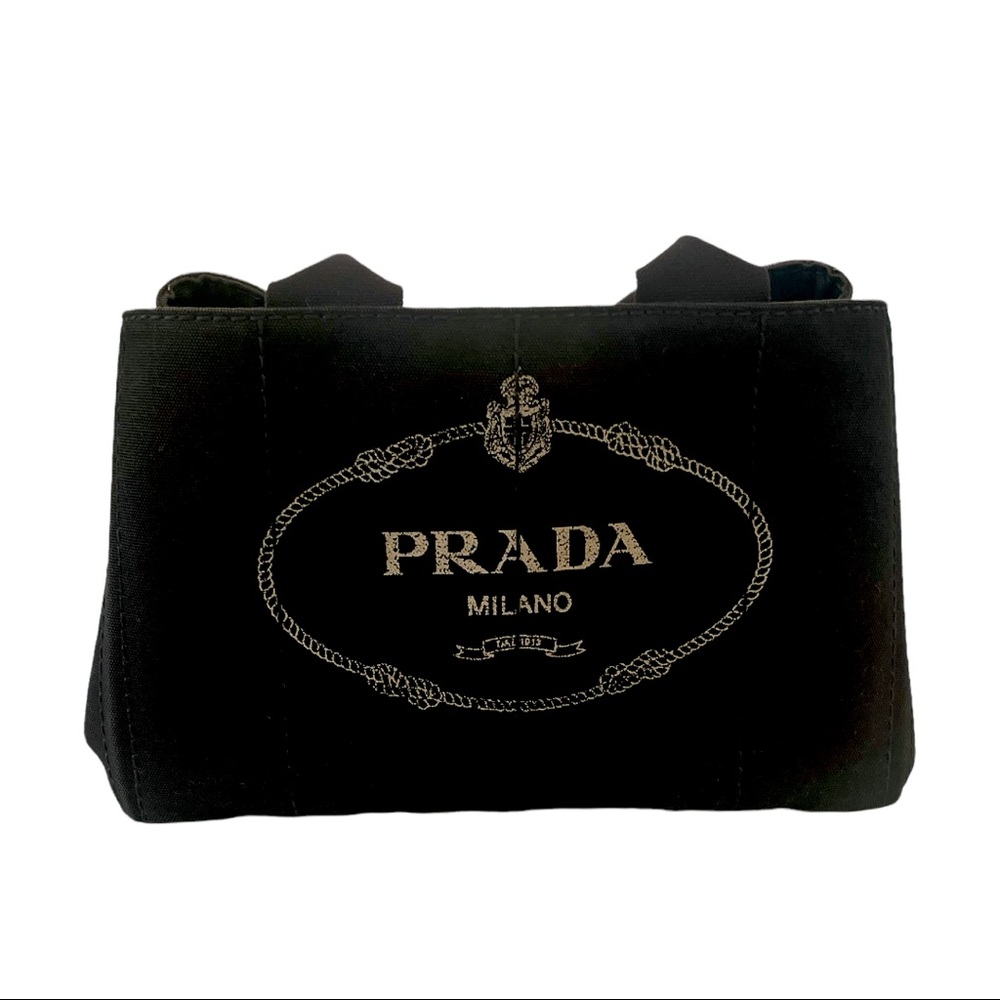 Prada Canapa Convertible Tote Canvas Mini Bag